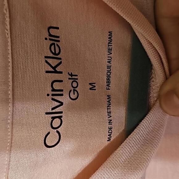 Calvin klein golf baby pink short sleeve tshirt size M - Picture 2 of 4